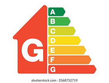 Environmental Certification Energy Classification Scale Efficiency Class Consumption House with G Classification