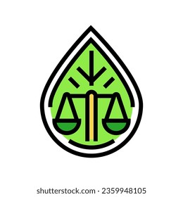 environmental compliance color icon vector. environmental compliance sign. isolated symbol illustration