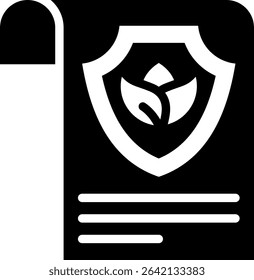 Environmental Compliance Icon Glyph Vector Illustration