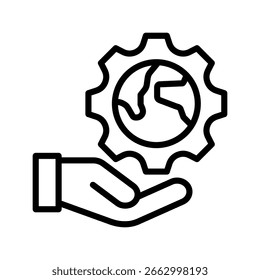 Environmental Compliance icon line vector illustration