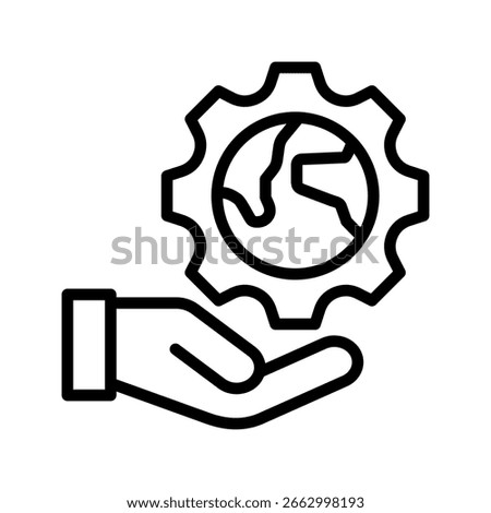 Environmental Compliance icon line vector illustration