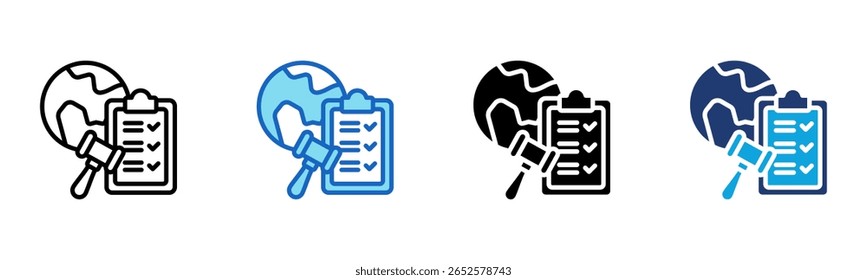 Environmental Compliance icon Multi Style Vector Illustration