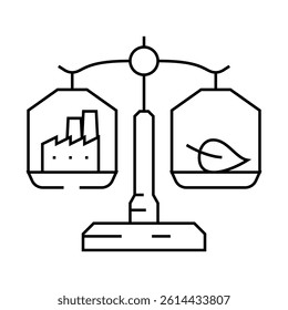 environmental compliance line icon vector. environmental compliance sign. isolated contour symbol black illustration