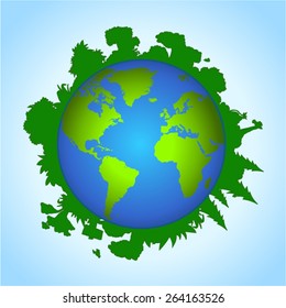 Environmental concept of earth