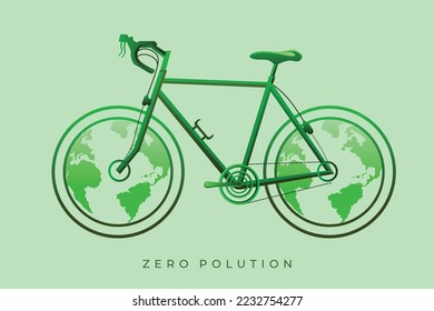 Environmental concept. Go Green Save the world illustration