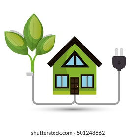 environmental concept house tree energy