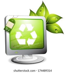 IT and environmental concept.Vector illustration.