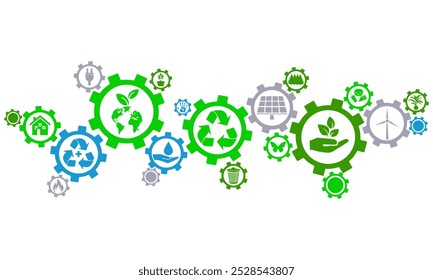 Environmental conservation, environmentally friendly vector illustration