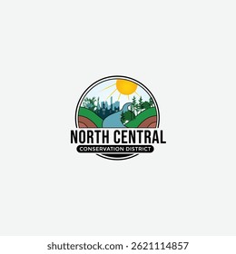 Logotipo de conservação ambiental Logotipo do Distrito de Conservação Central Norte