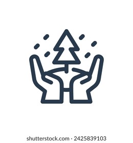 Environmental Conservation Vector Icon Illustration for Earth Day