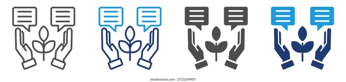 environmental consulting icon set with multiple style