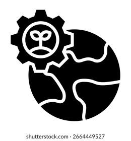 Environmental Control Icon Glyph Style Vector Illustration