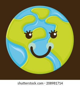 environmental design over  brown background vector illustration 