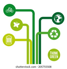 environmental design over white background vector illustration 