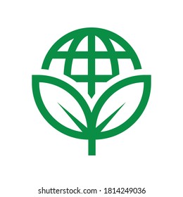 environmental and eco friendly icon, saving our earth with plant the tree for healing the planet 