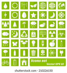 Environmental and eco icons. Vector eps10