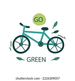 Aislamiento de bicicletas de ecología ambiental en blanco 