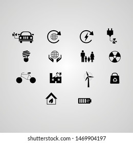 environmental and ecology icon set