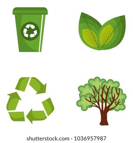 environmental and ecology set icons