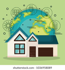 environmental and ecology set icons