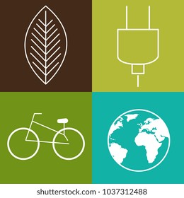 environmental and ecology set icons