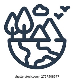 Environmental ecosystem sustainability concept Vector Icon