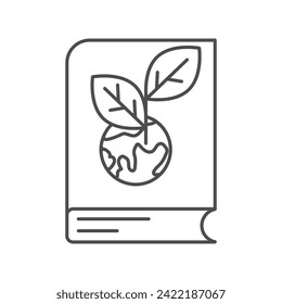 Environmental Education icon, education, environment, learning, awareness thinline icon, editable vector icon, pixel perfect, illustrator ai file