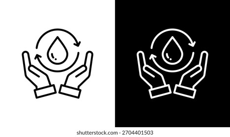 Diseño de conjunto de iconos blancos de Educación ambiental