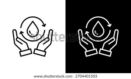 Environmental Education White Icon Set Design
