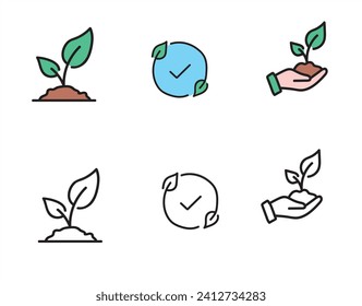 ilustración de la línea vectorial del ecosistema ambiental