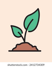 environmental, energy ecosystem vector line illustration
