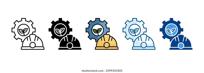 Environmental Engineering Icon Set Multiple Style Collection