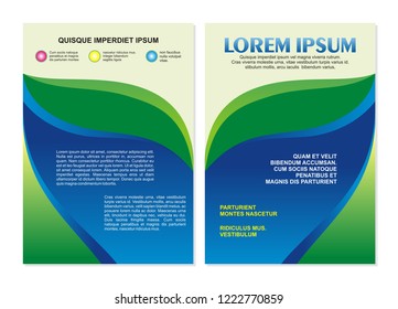 Environmental Flyer - Brochure Template design, with leaf, tree, and grass element
