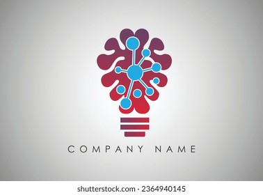 Environmental friendly electricity. Energy saving. light bulb line vector logo template art eco energy power electricity idea concept .Brain line icons