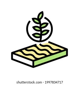 environmental friendly mineral wool color icon vector. environmental friendly mineral wool sign. isolated symbol illustration