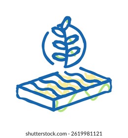 environmental friendly mineral wool doodle icon sketch vector. environmental friendly mineral wool sign. isolated symbol illustration
