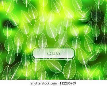 Environmental green flying leaves texture
