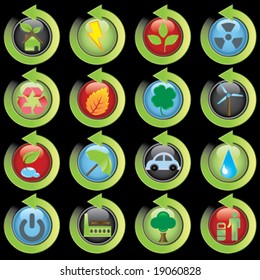environmental green icons