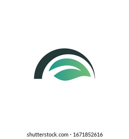 Environmental green Nature Logo Design Template.