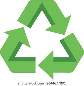 Environmental Green Recycling Symbol Vector Icon Illustration.