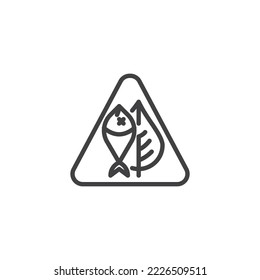 Environmental hazard line icon. linear style sign for mobile concept and web design. Environmental pollution outline vector icon. Symbol, logo illustration. Vector graphics
