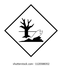 Environmental Hazard Symbol Sign, Vector Illustration, Isolate On White Background, Label .EPS10