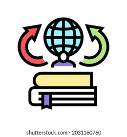 environmental history color icon vector. environmental history sign. isolated symbol illustration