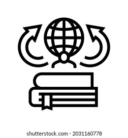 environmental history line icon vector. environmental history sign. isolated contour symbol black illustration