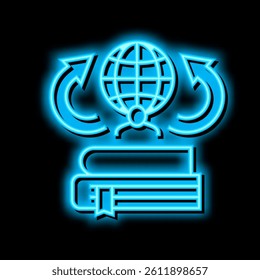 environmental history neon light sign vector. environmental history illustration