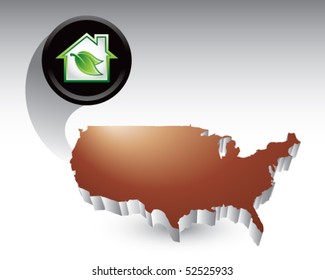 environmental home bronze united states icon