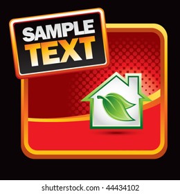 environmental home red halftone stylized ad
