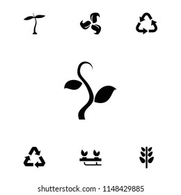 Environmental icon. collection of 7 environmental filled icons such as plant. editable environmental icons for web and mobile.