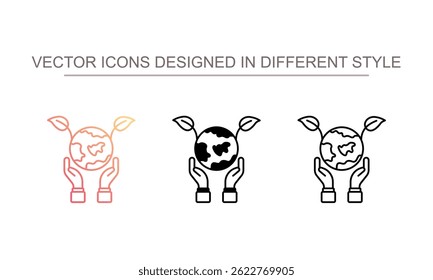 Diseño de icono ambiental con fondo blanco Ilustración de stock