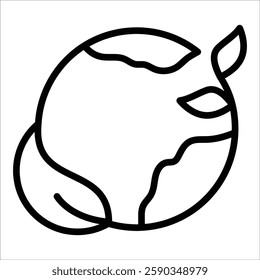 environmental icon element in line style suitable for design